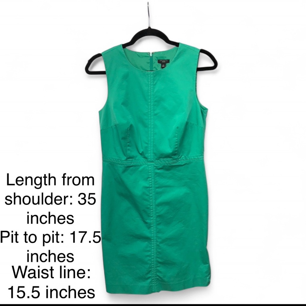 Ann Taylor Vibrant Green Sleeveless Mini Dress